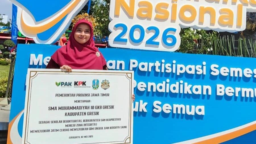 SMA Muhammadiyah 10 GKB Raih Sekolah Berintegritas Hardiknas 2026