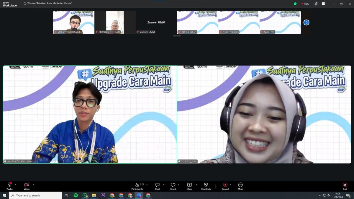 Sukses Digelar! Perpustakaan Unmuh Jember Bersama FPPTMA Jatim Kupas Tuntas Strategi Konten Digital Perpustakaan