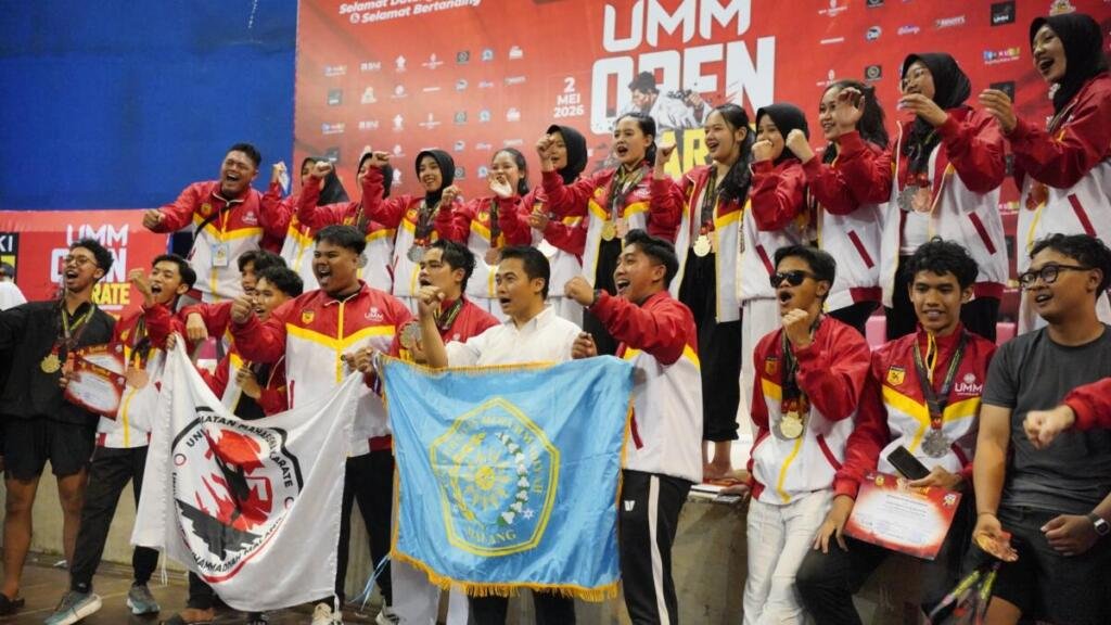 UKM Karate UMM Sapu Bersih 16 Medali dan Rajai Kejuaraan Nasional 2026