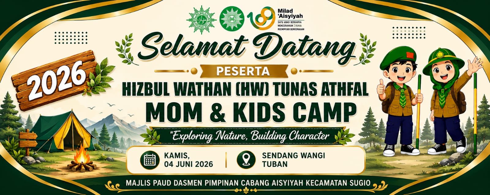 Pandu Tunas Athfal Sugio Selenggarakan Mom dan Kids Camp di Sendangwangi, Dihadiri Tokoh Penting