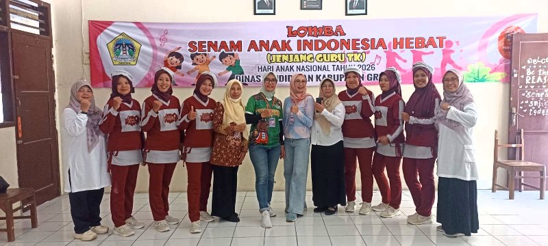 Guru TK Kecamatan Dukun Raih Juara Senam Anak Indonesia Hebat Tingkat Kabupaten Gresik