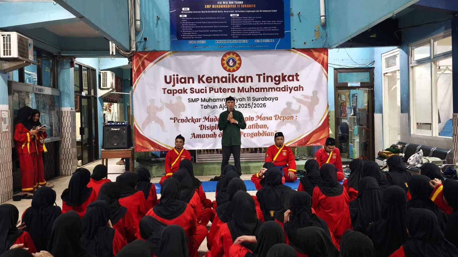 Cetak Pemimpin Masa Depan, Siswa SMP Muhammadiyah 11 Surabaya Sukses Ikuti UKT Tapak Suci