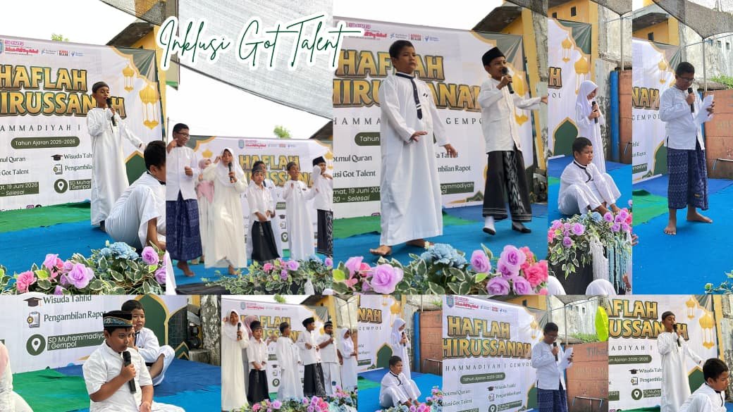 Inklusi Got Talent, Panggung Keberanian dan Bakat yang Menginspirasi pada Haflah Akhirussanah SD Muhammadiyah I Gempol