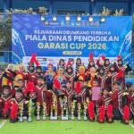 Drumband Gema Melirang Ceria Jadi Sorotan di Kejuaraan Garasi Cup Jawa Timur