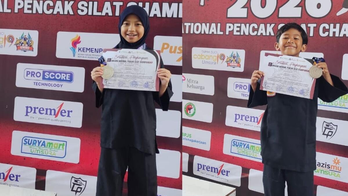 Kakak Adik SD Muhlas Surabaya Kompak Raih Juara Pencak Silat Nasional UNSC 2026