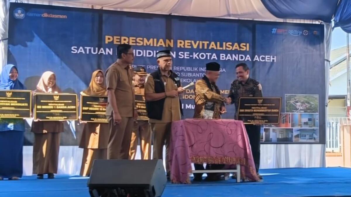 Mendikdasmen Resmikan Revitalisasi 28 Sekolah di Banda Aceh, SMK Muhammadiyah Aceh Diperbarui