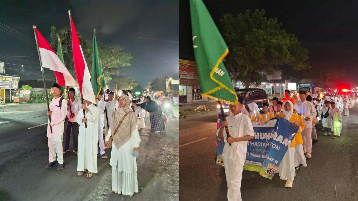 Pawai Lighstick Meriahkan Penyambutan Tahun Baru Islam di SD Muhammadiyah 1 Paiton