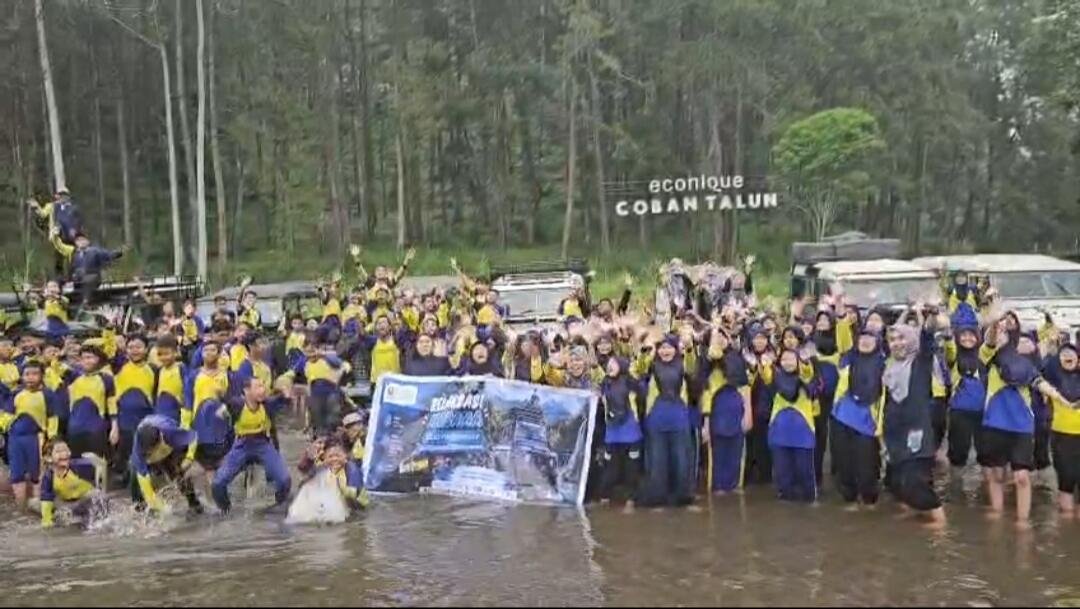 Outbound SD IKROM di Coban Talun, Siswa Nikmati Safari Off-Road dan Team Building