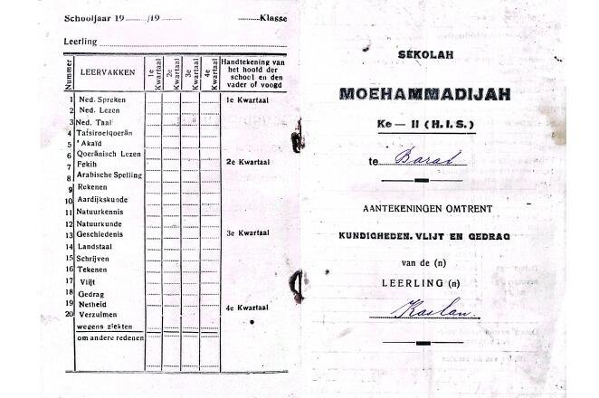 Ada Pelajaran Tekenen dan Rekenen, Melihat Raport SD Muhammadiyah Zaman Belanda
