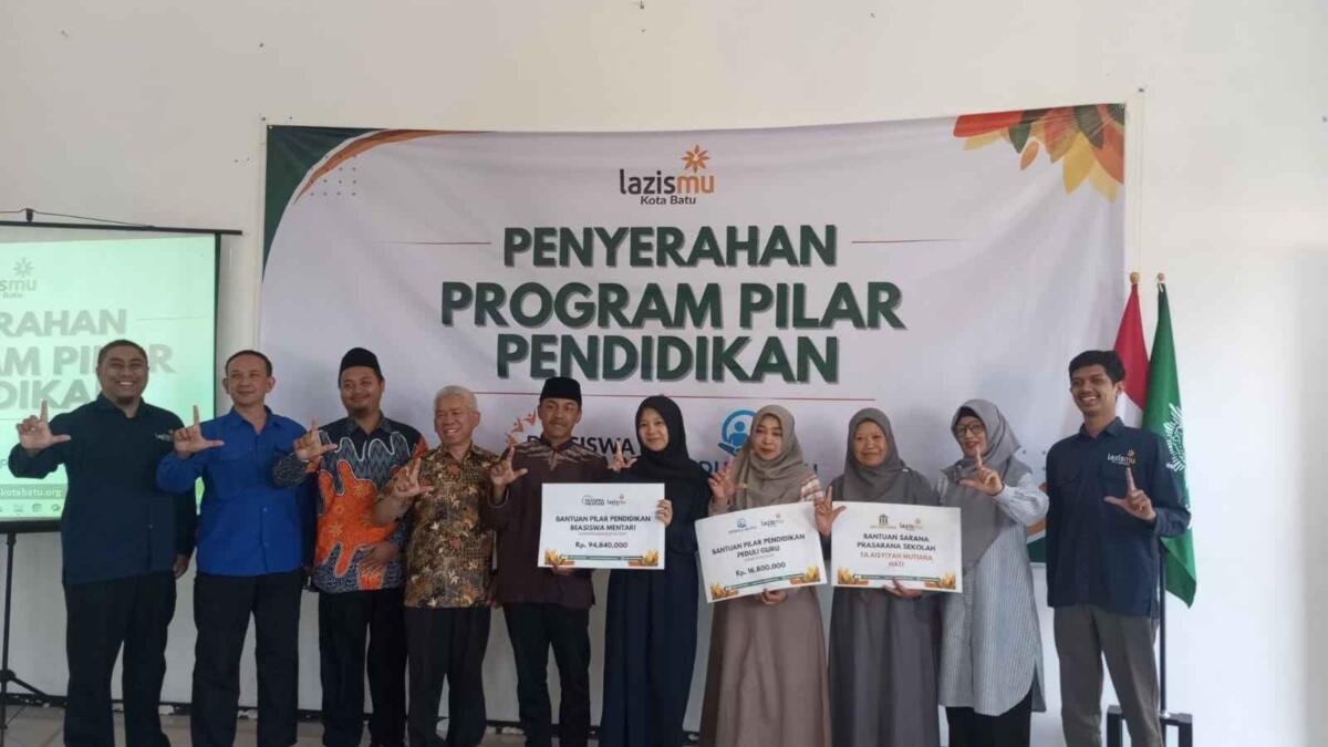 Dongkrak Mutu Pendidikan, Lazismu Kota Batu Gelontorkan Bantuan Lebih Dari Rp 100 Juta