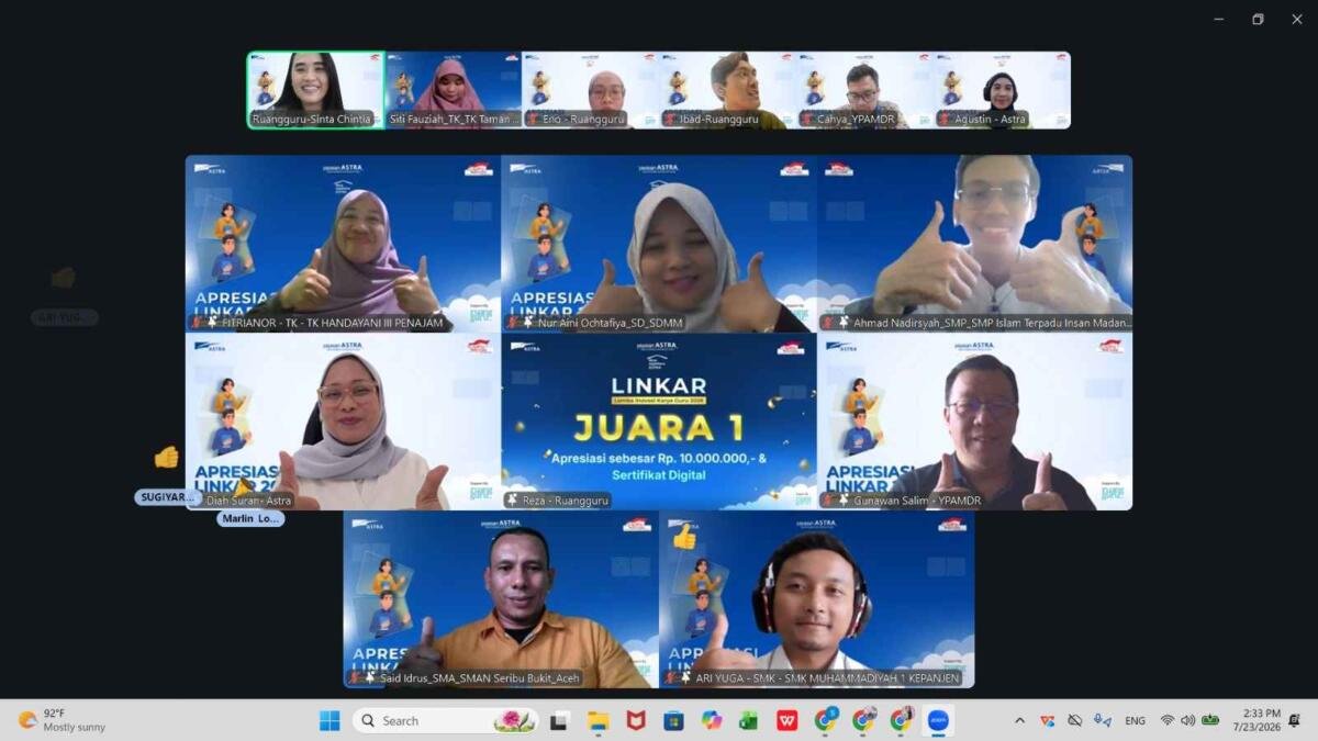 Guru SD Muhammadiyah Manyar Juara 1 Linkar 2026, Tuai Apresiasi Guru dari 36 Provinsi