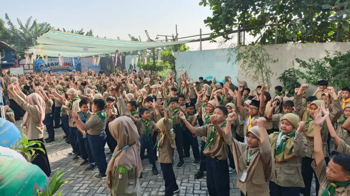 IPM Kids Pimpin 433 Siswa SD Mudri Senam Anak Indonesia Hebat
