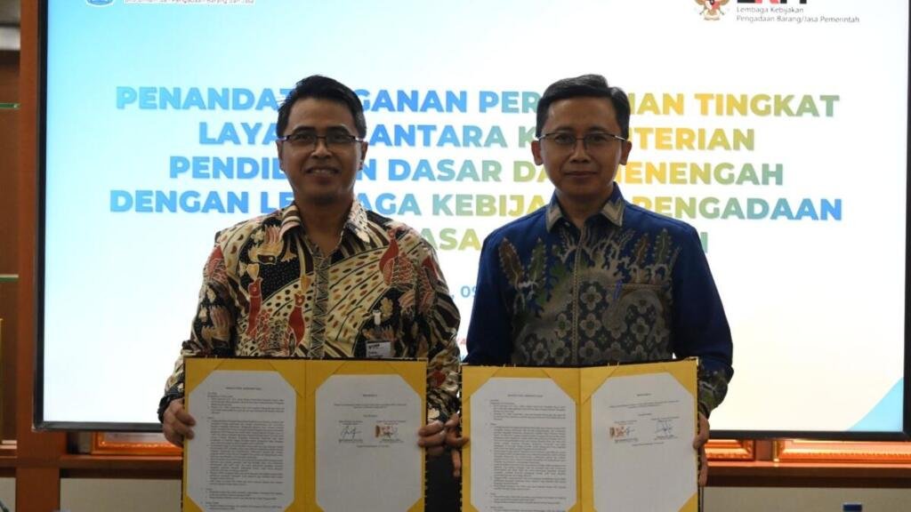 Kemendikdasmen dan LKPP Perkuat Layanan Pengadaan Digital melalui Penandatanganan SLA