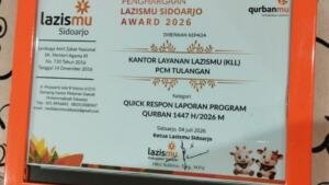 KLL Lazismu PCM Tulangan Raih Penghargaan Lazismu Award 2026 Kategori Quick Respon Laporan Program Kurban