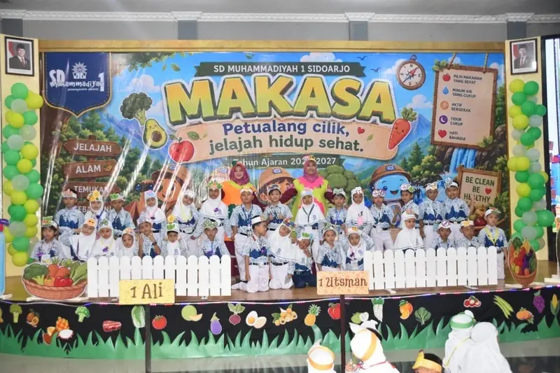 Menutup Kegiatan Makasa, SD Muhida Tampilkan Kekompakan Guru dan Siswa Baru