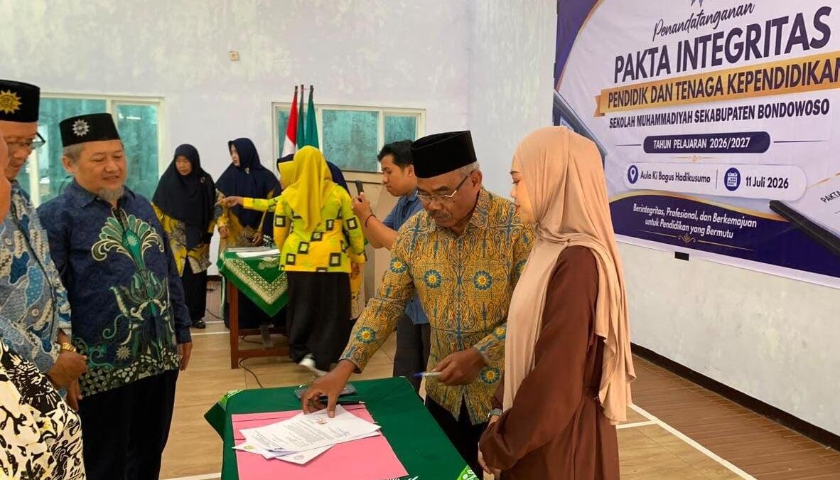 Pakta Integritas Guru Muhammadiyah Bondowoso Ditegaskan Bukan Sekadar Seremonial, 121 PTK Siap Jaga Amanah Persyarikatan