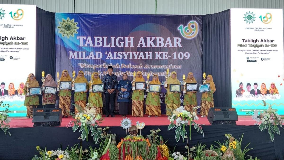 Sapu Bersih, PCA Solokuro Boyong 10 Piala pada Puncak Milad ke-109 Aisyiyah PDA Lamongan