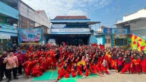 Resmi Dibuka, Unit Latihan Tapak Suci SMP Muhammadiyah 1 Babat Merahkan Halaman Sekolah