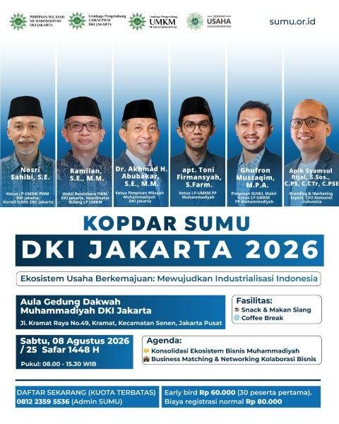 Kopdar SUMU DKI Jakarta 2026 Siap Digelar, Dorong Kolaborasi Pengusaha Muhammadiyah