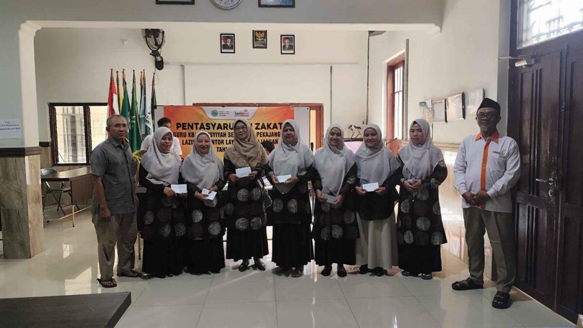 Lazismu KL Pekajangan Salurkan ZIS Fisabilillah kepada 78 Guru TK/KB Aisyiyah