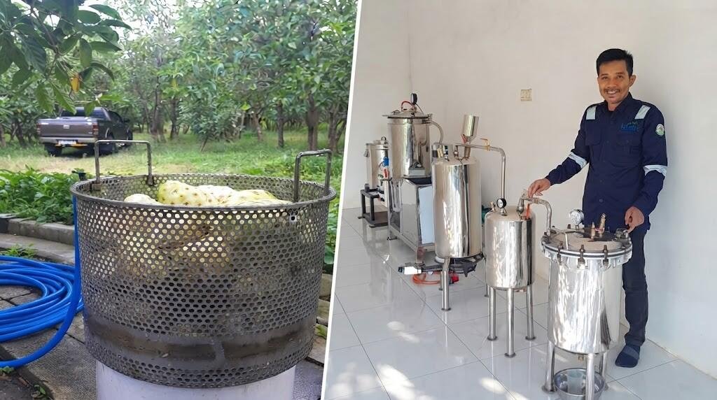 Mahasiswa UMM Ciptakan Mesin Ekstraksi Mengkudu untuk Perkuat Daya Saing UMKM Herbal