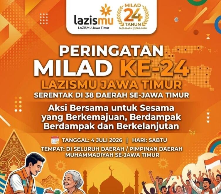 Milad ke-24 LAZISMU, Jawa Timur Gelar Gebyar Kemanusiaan di 33 Titik