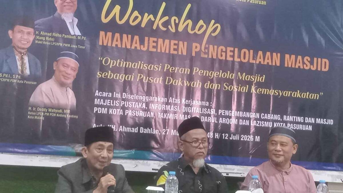 Optimalkan Peran Pusat Dakwah dan Sosial, PDM Kota Pasuruan Gelar Workshop Manajemen Masjid