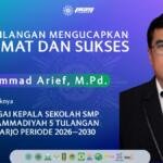 Pesan Khusus PCM Tulangan untuk Kepala Sekolah Baru SMP Mulia Tulangan