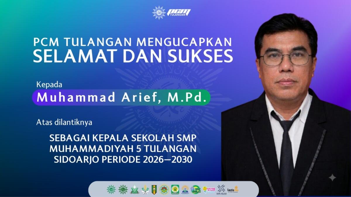 Pesan Khusus PCM Tulangan untuk Kepala Sekolah Baru SMP Mulia Tulangan
