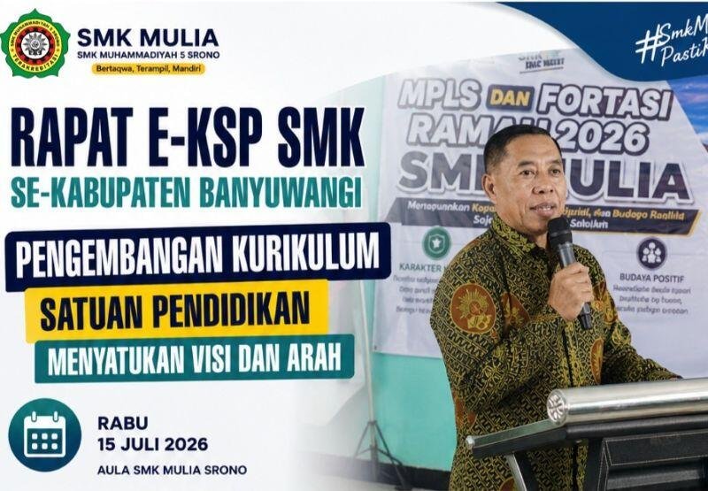 SMK Muhammadiyah 5 Srono Satukan Visi Pengembangan Kurikulum melalui Rapat E-KSP