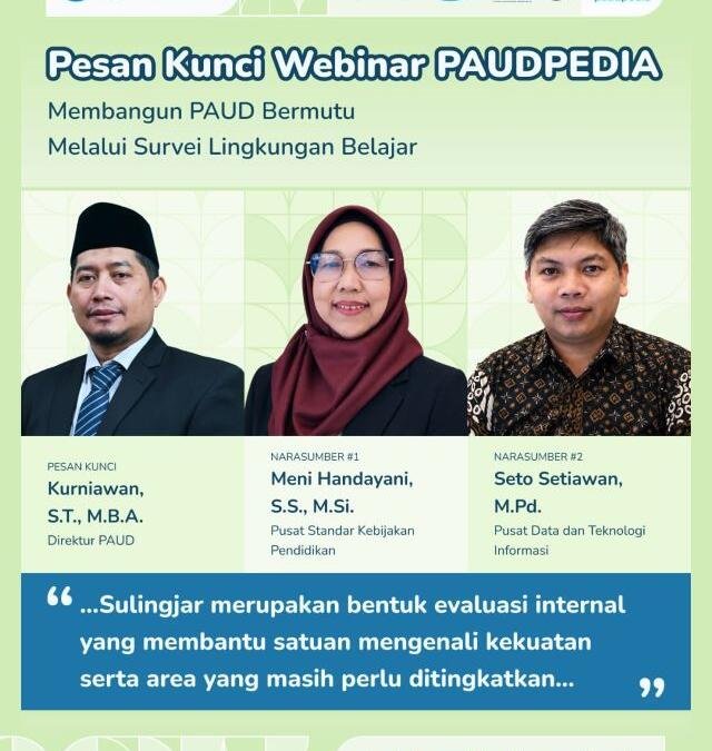 Sulingjar PAUD 2026 Dimulai 20 Juli, Kemendikdasmen Ajak Satuan Pendidikan Tingkatkan Mutu Layanan
