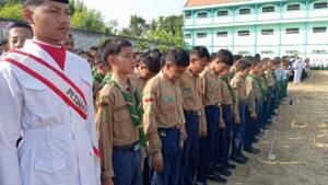Barisan HW Spemudas Tampil Rapi di Upacara HUT ke-81 RI dan 4 Dasawarsa Al-Ishlah