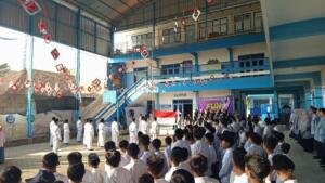 Detik-Detik Proklamasi HUT RI ke-81, SMP MUTU dan SMA MUDA Blimbing Teguhkan Tiga Tekad