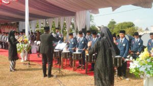 Drumband Tunas Melati Muhammadiyah Wotan Sukses Iringi Upacara HUT ke-81 RI di Panceng