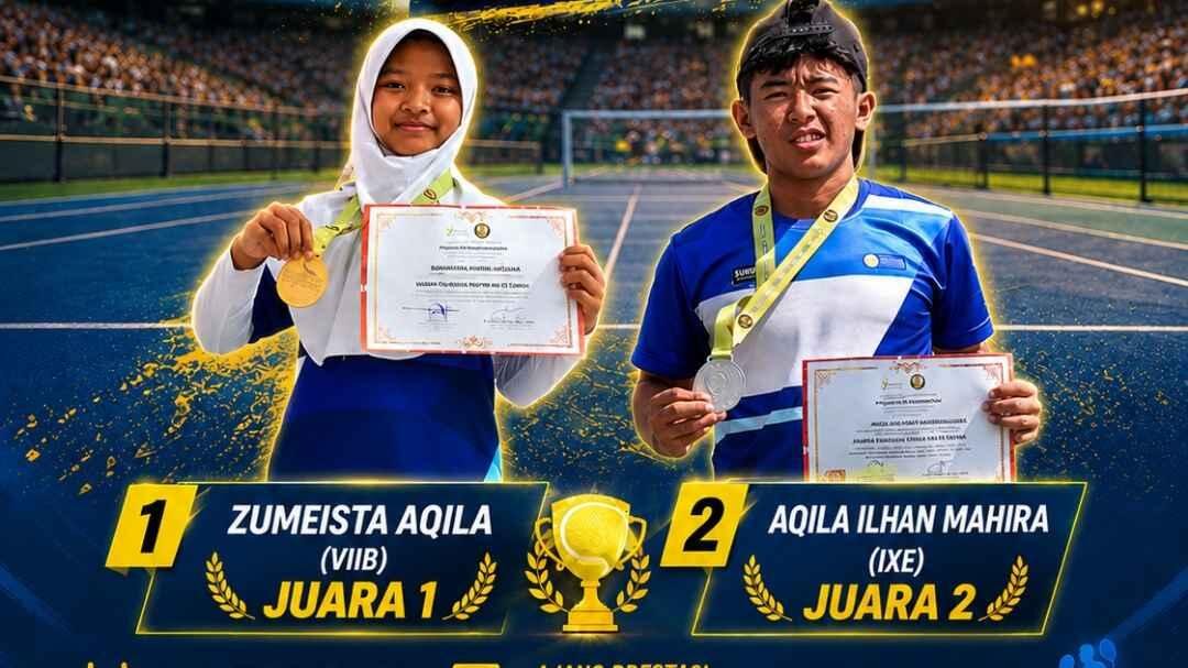 Dua Siswa SMP Muhammadiyah 1 Kudus Ukir Prestasi di Kejurda Tenis Jateng