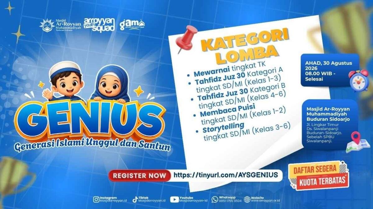 Genius Ar-Royyan Hadir Cetak Generasi Percaya Diri dan Cinta Masjid