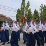 Gerak Jalan HUT RI, MTs Muhammadiyah 4 Bulubrangsi Tanamkan Semangat Pantang Menyerah