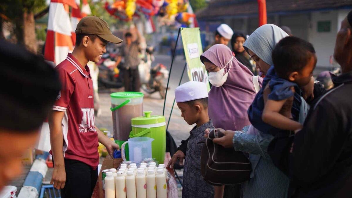 IPM PPTQ Ahmad Dahlan Tumbuhkan Jiwa Wirausaha Santri pada Hari Bermuhammadiyah Ponorogo