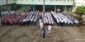 Khidmat di Bawah Sang Merah Putih, Ratusan Pelajar Muhammadiyah Kota Blitar Gelar Upacara HUT Ke-81 RI