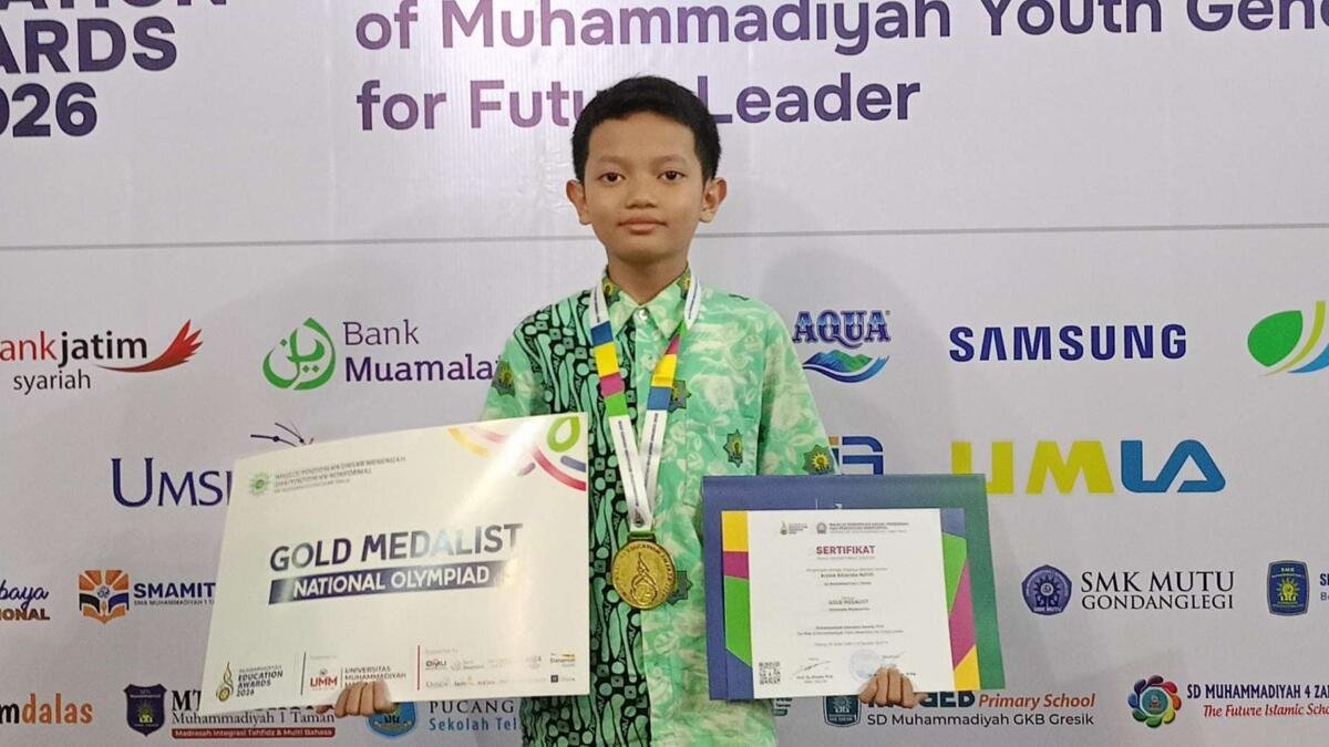 Aryasa Adyaraka Hafidh, Jago Matematika dari SD Mumtaz, Raih Emas di ME Awards 2026