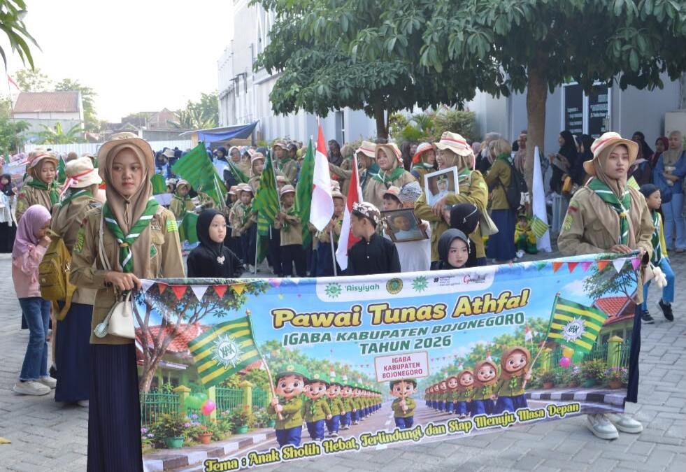 Pawai Tunas Athfal 2026 PD IGABA Bojonegoro Libatkan 3.000 Peserta
