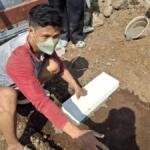 KKN MAs Kelompok 105 Letakkan Batu Pertama Pembangunan Insinerator Pembakaran Sampah di Dusun Kasembon