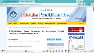 Menulis Adalah Cara Mengabadikan Pemikiran: Catatan Guru SDMM Menembus Jurnal Sinta 2 Kemendikdasmen