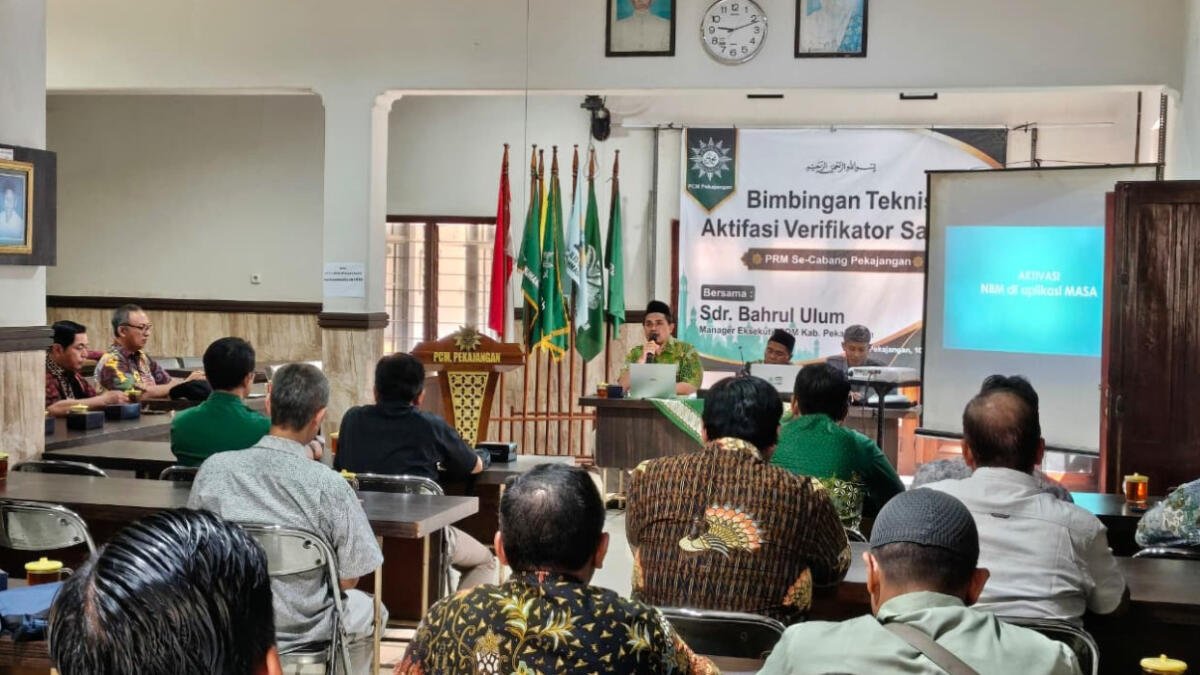 PCM Pekajangan Aktifkan Verifikator Satumu, Perkuat Pendataan E-KTAM di Tingkat Ranting