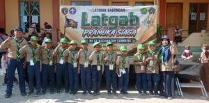 Percaya Diri Berseragam Hizbul Wathan, MI Muhammadiyah Resik Ikuti Latgab Pramuka Siaga Sambeng