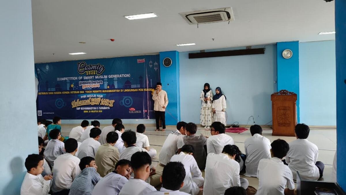 Peringati Maulid Nabi, SMP Muhammadiyah 5 Surabaya Gelar Kompetisi Islami