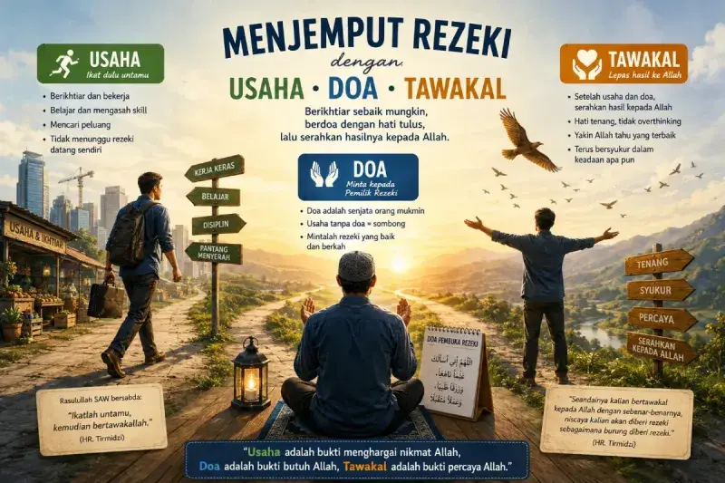 Rezeki Tidak Datang dengan Menunggu: Saatnya Bergerak, Berdoa, dan Berserah