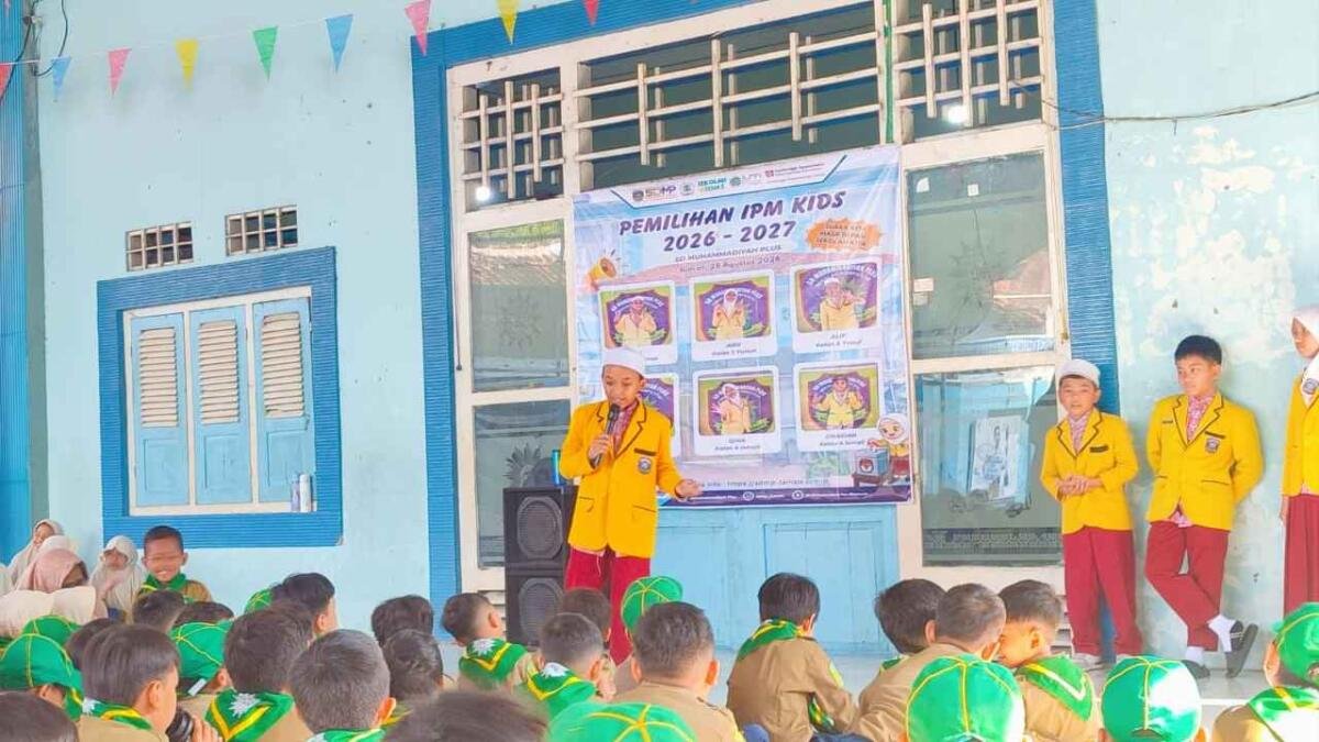 SD Muhammadiyah Plus Kota Mojokerto Ajak Siswa Belajar Demokrasi Digital Lewat Pemilihan IPM Kids