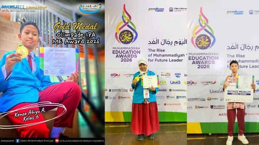 SD Plus Muhammadiyah Brawijaya Sabet 4 Medali di ME Awards 2026
