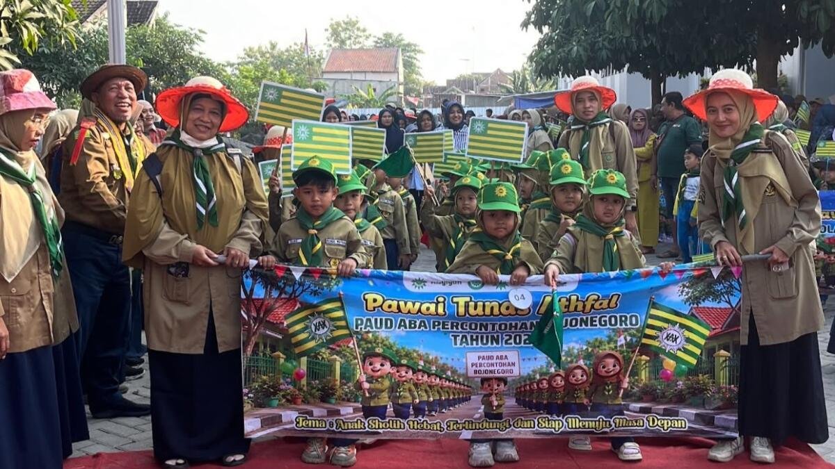 Semarak Hari Anak Nasional, Guru dan Siswa PAUD ABA Percontohan Ikuti Pandu Tunas Athfal